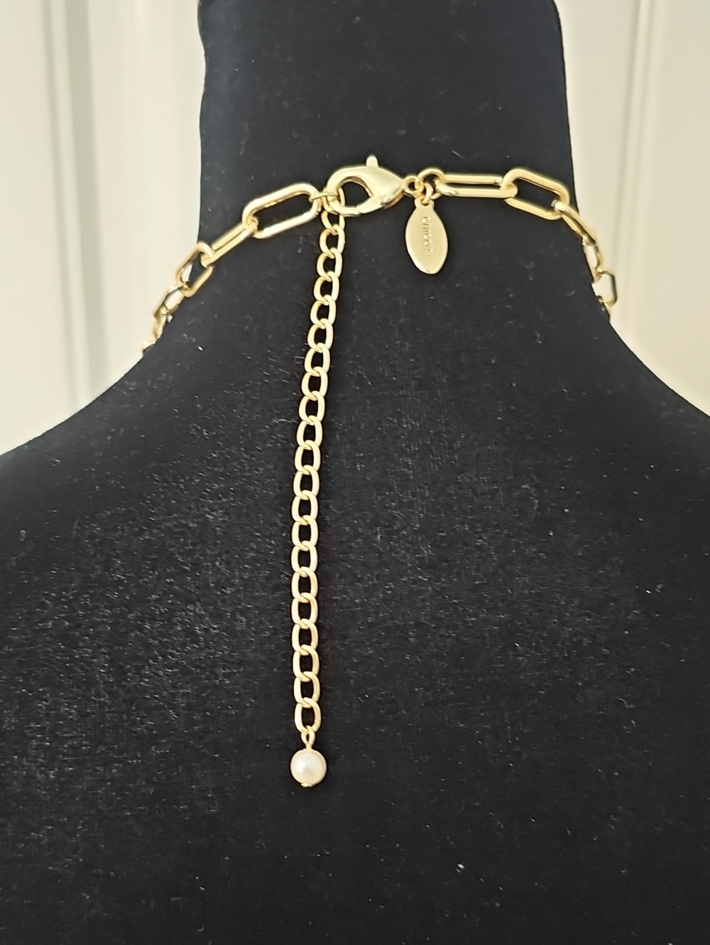 NWOT Chico's Gold Wire-Wrapped Pearl Statement Necklace - Picture 3 of 3
